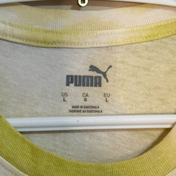 3/$10⚡️Puma Lime Cloud Tie-Dye Cotton Short Sleeve T-Shirt - Picture 4 of 9